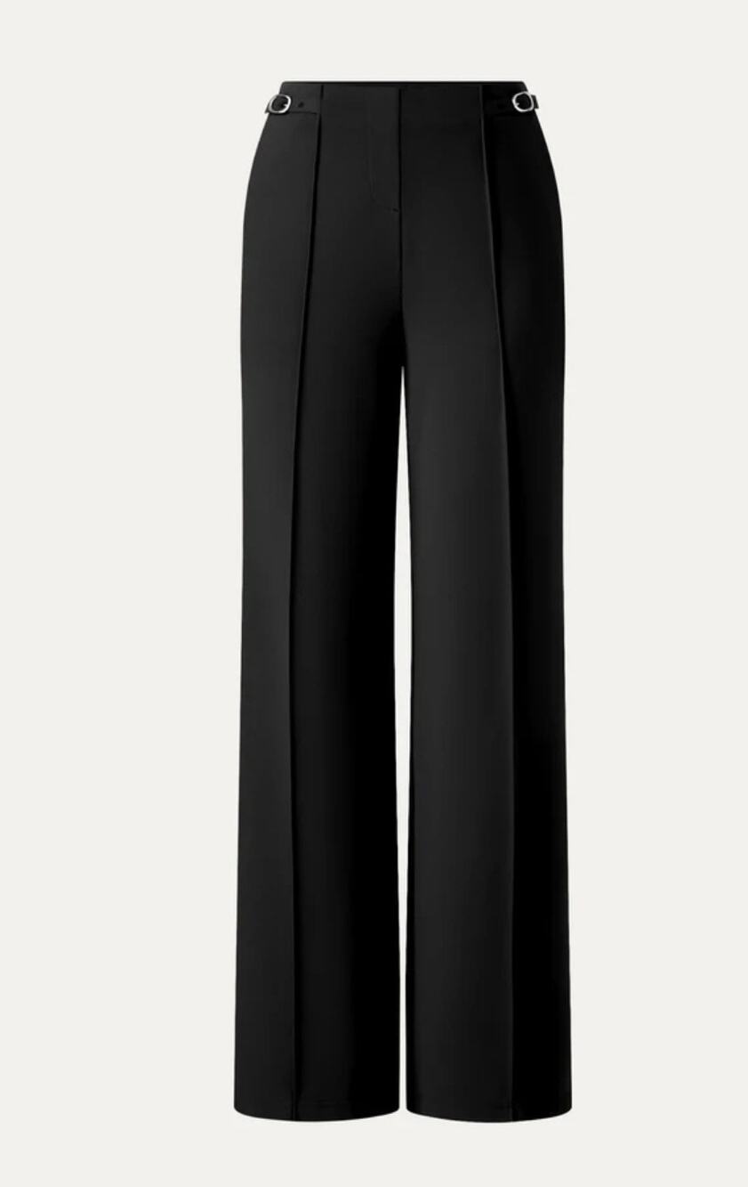 OGL High-Waist Wide Leg Trousers Black Womens Dress Pants Pockets Size Small NWT